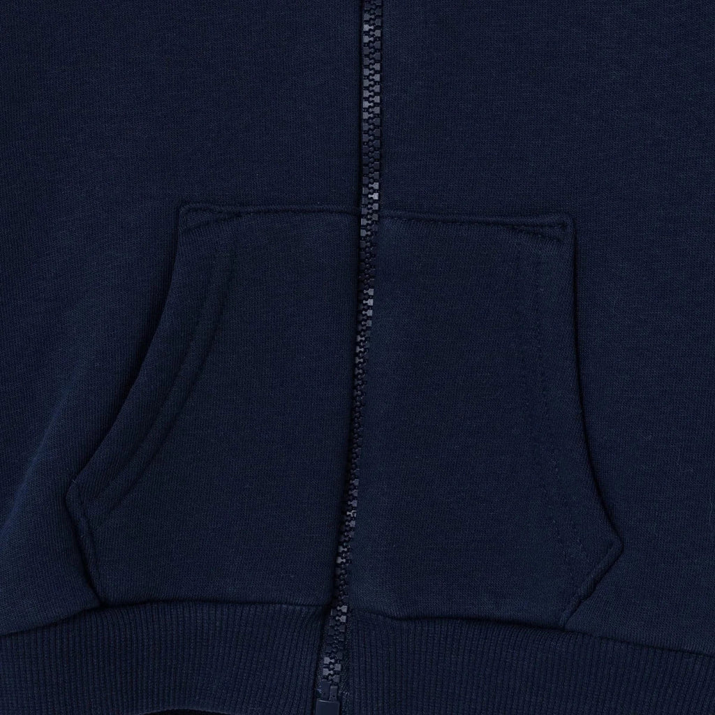 HelloBaby Brushed Back Zip-Through Baby Hoodie with Pockets (6-9 Months to 2-3 Years) - Navy Blue