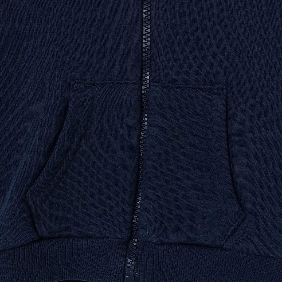 HelloBaby Brushed Back Zip-Through Baby Hoodie with Pockets (6-9 Months to 2-3 Years) - Navy Blue