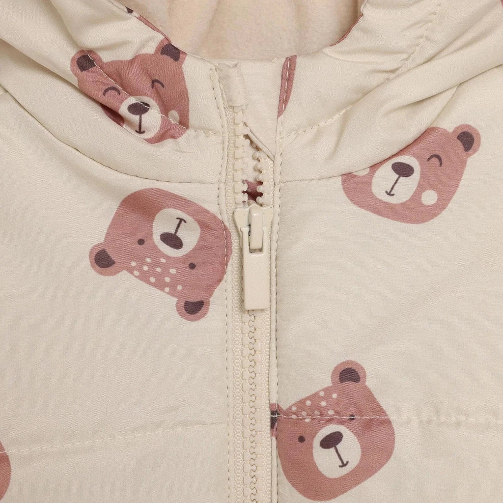 HelloBaby Bear Print Hooded Baby Coat (9-12 Months to 4-5 Years)