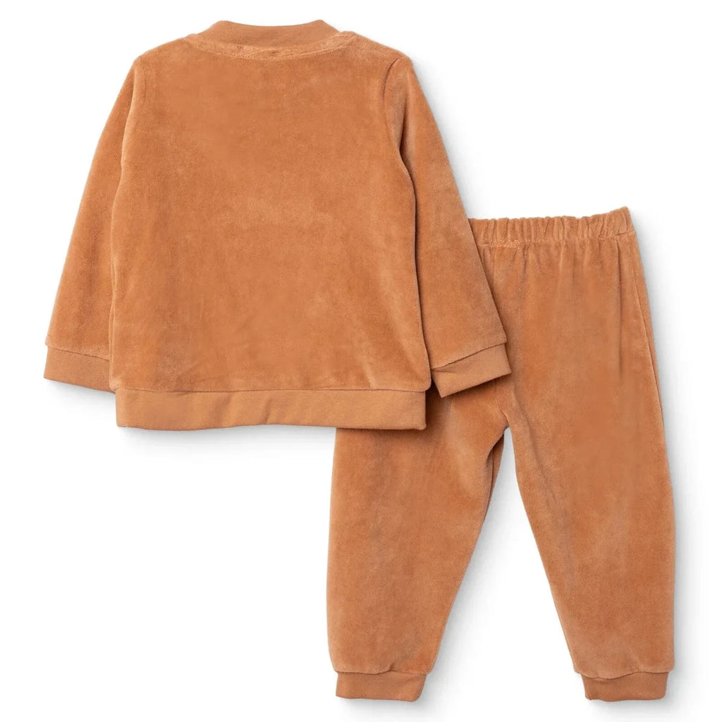 HelloBaby Animal Print Snap Fastening Velour Baby Pyjama Set (3-6 Months to 3-4 Years)