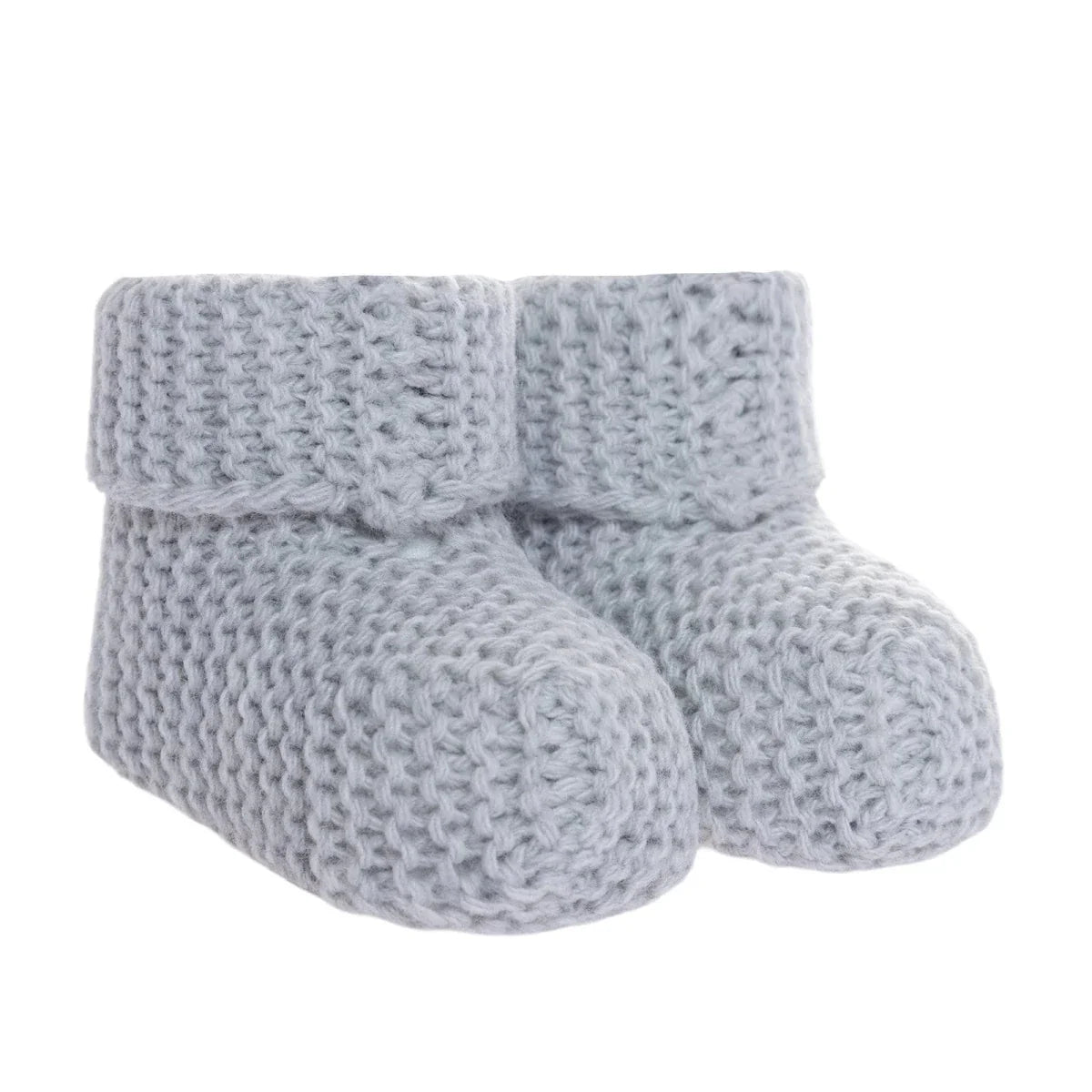 Kitti Knitted Baby Booties (One Size) - Grey