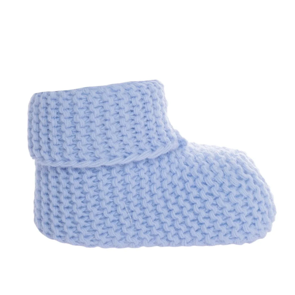 Kitti Knitted Baby Booties (One Size) - Blue