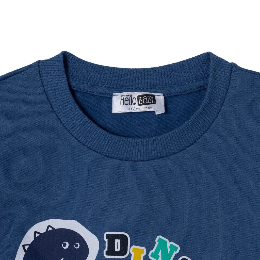 HelloBaby Dinosaur Print Brushed Loopback Baby Sweatshirt (3-6 Months to 4-5 Years)