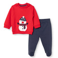 HelloBaby Christmas Print Baby Sweatshirt & Footed Leggings (1-3 to 12 Months)