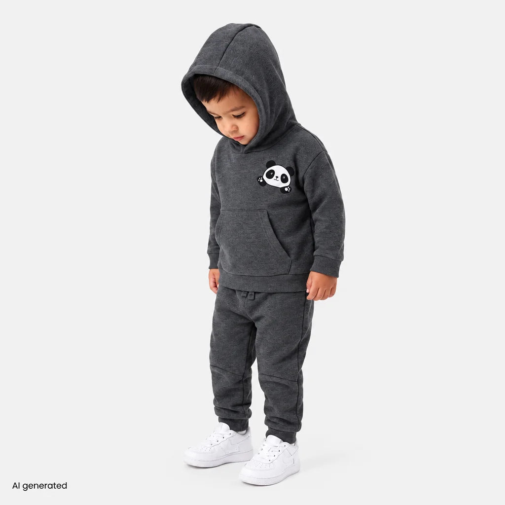 HelloBaby Bear Print Hooded Baby Sweatshirt & Joggers Set (6-9 Months to 4-5 Years)