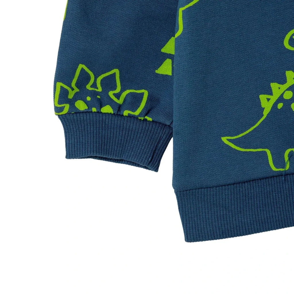 HelloBaby 2 Piece Animal Print Baby Tracksuit Set (3-6 Months to 2-3 Years) - Petrol Green