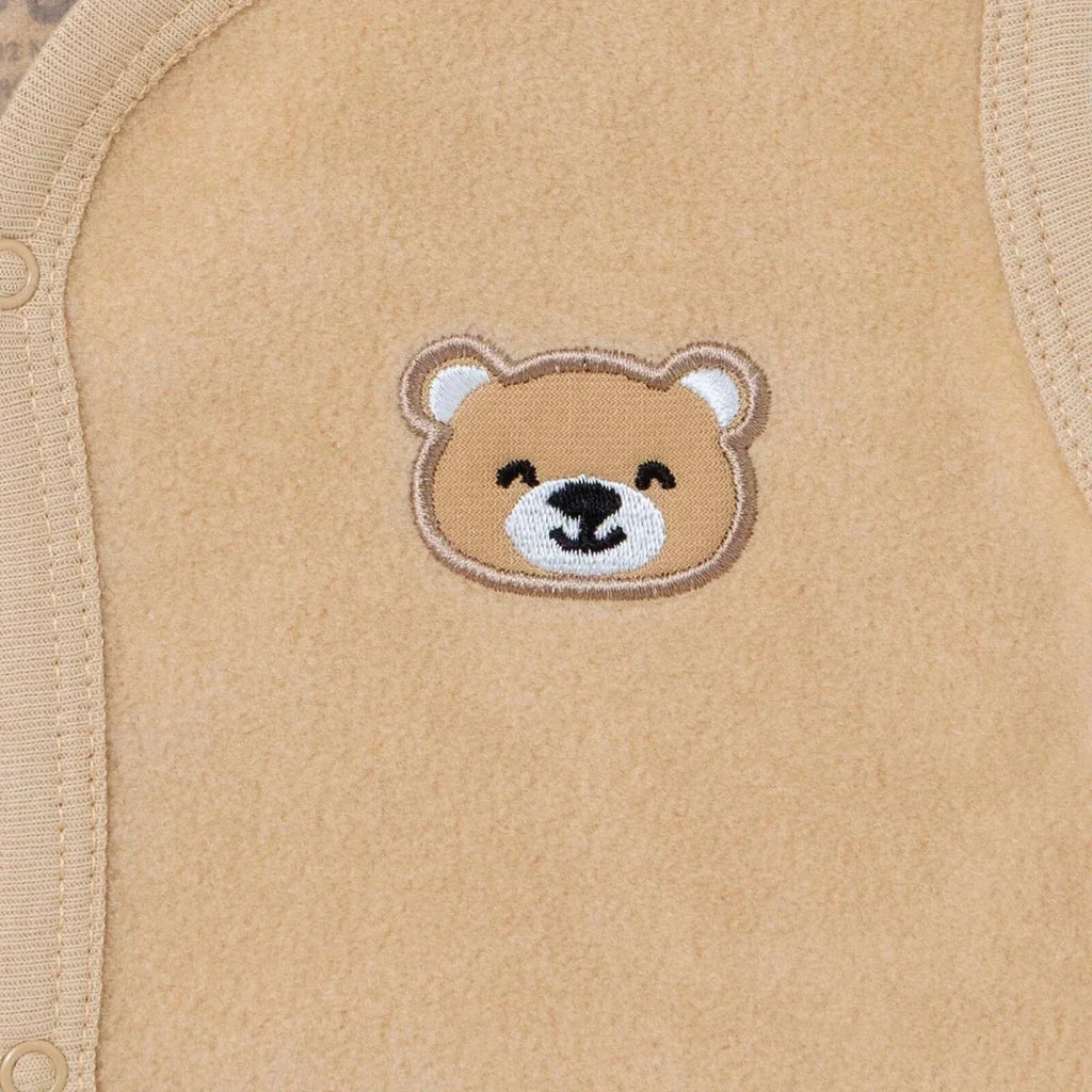 HelloBaby Bear Print Fleece Baby Gilet (1-3 Months to 12 Months)