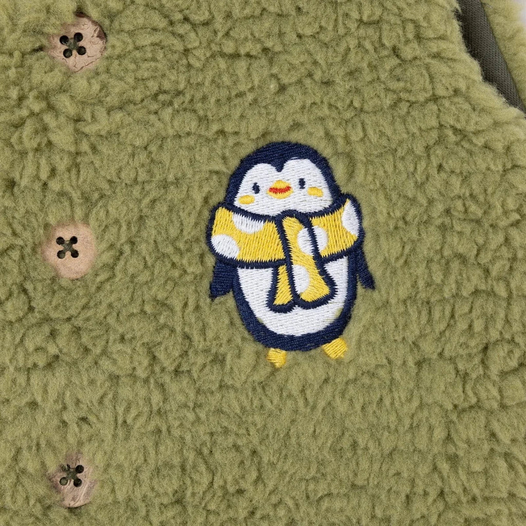 HelloBaby Penguin Print Buttoned Fleece Baby Gilet (1-3 Months to 12 Months)