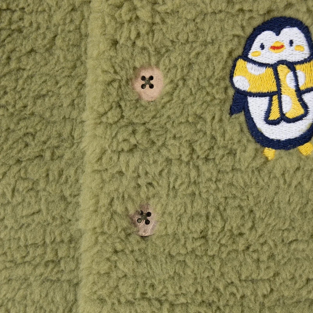 HelloBaby Penguin Print Buttoned Fleece Baby Gilet (1-3 Months to 12 Months)