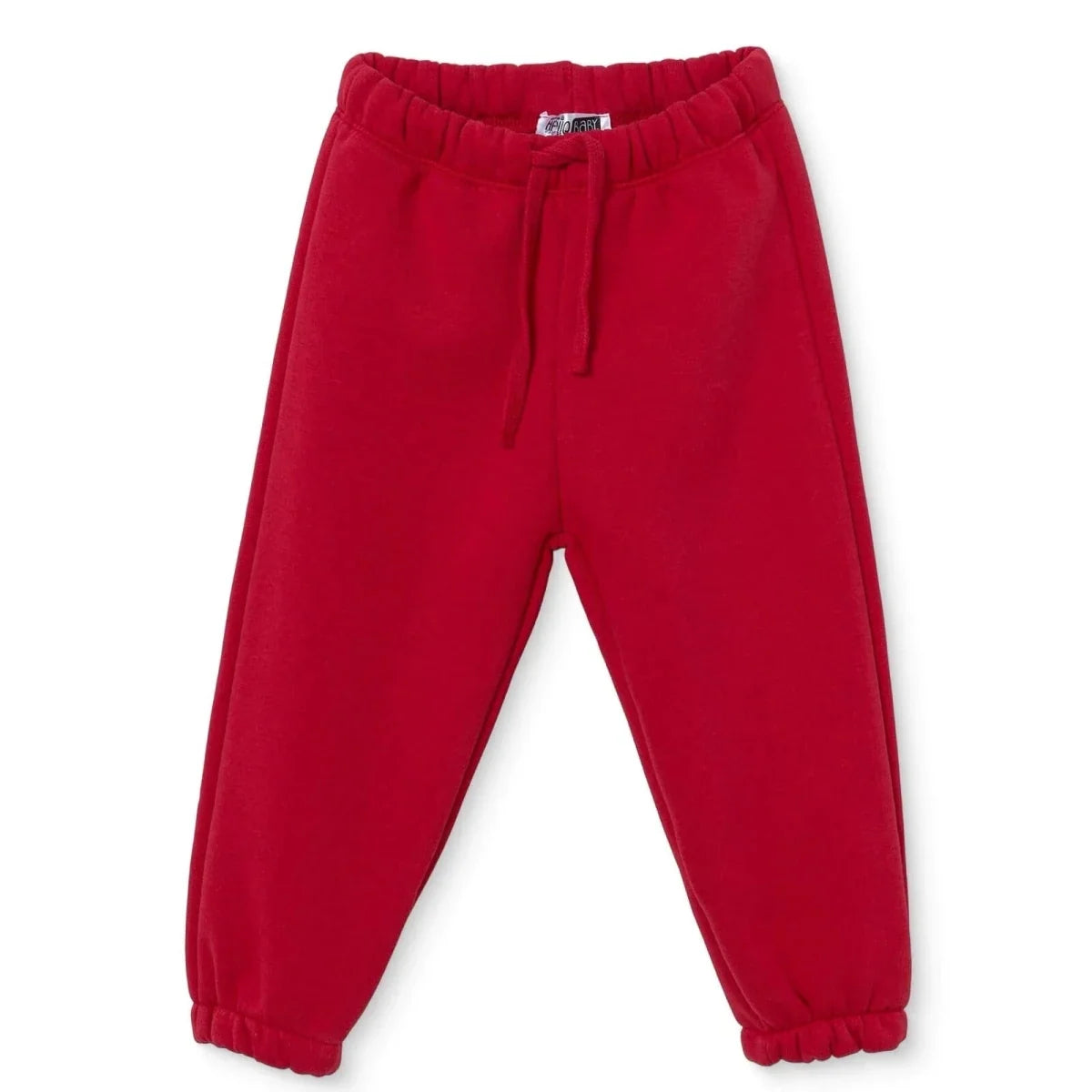HelloBaby Drawstring Brushed Back Baby Joggers (3-6 Months to 4-5 Years) - Red