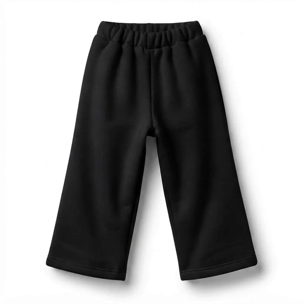 HelloBaby Open Hem Brushed Back Baby Joggers (6-9 Months to 2-3 Years) - Black