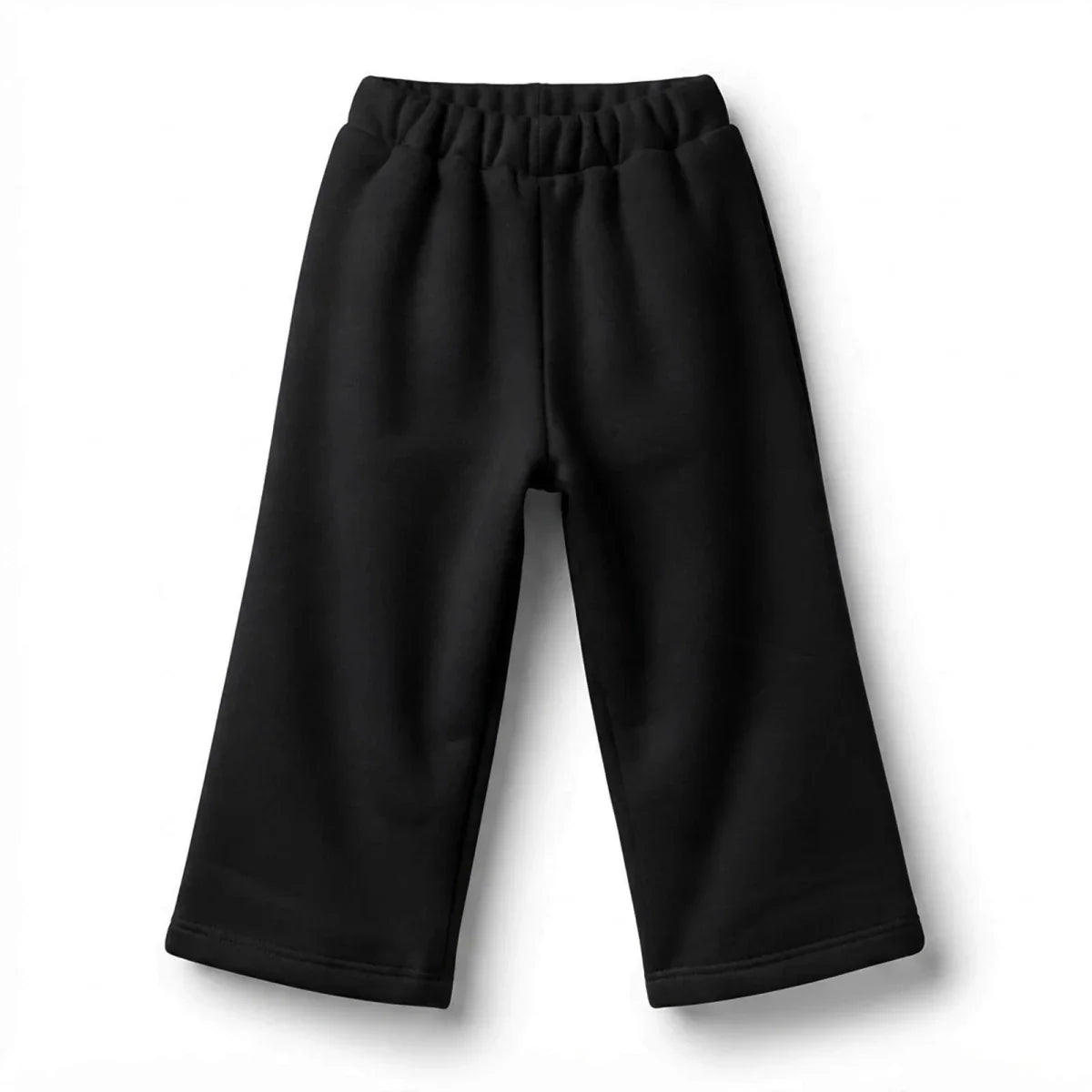 HelloBaby Open Hem Brushed Back Baby Joggers (6-9 Months to 2-3 Years) - Black