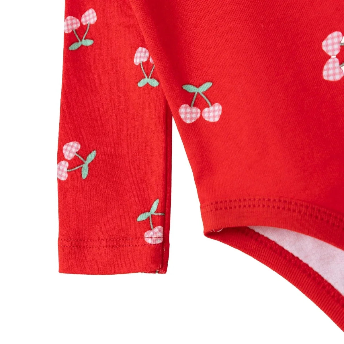 HelloBaby Printed Long Sleeve Rib Knit Baby Bodysuit (1-3 Months to 2-3 Years) - Red
