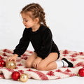 HelloBaby Long Sleeve Jacquard Knit Baby Bodysuit (1-3 Months to 2-3 Years) - Black