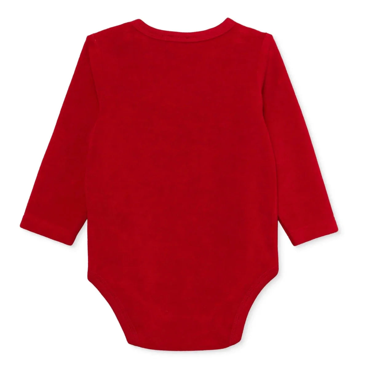HelloBaby Reindeer Long Sleeve Velour Baby Bodysuit (1-3 Months to 2-3 Years) - Red