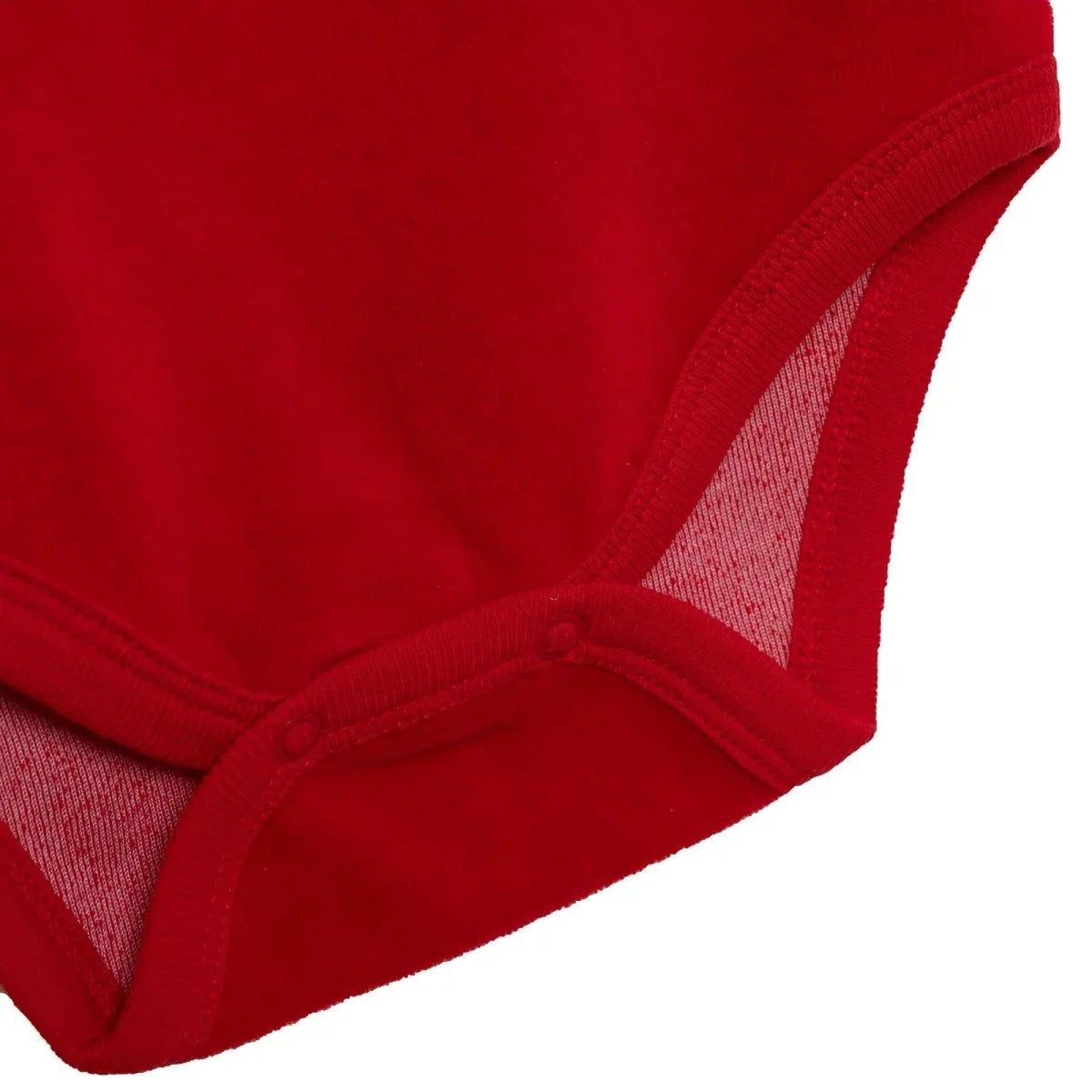 HelloBaby Reindeer Long Sleeve Velour Baby Bodysuit (1-3 Months to 2-3 Years) - Red