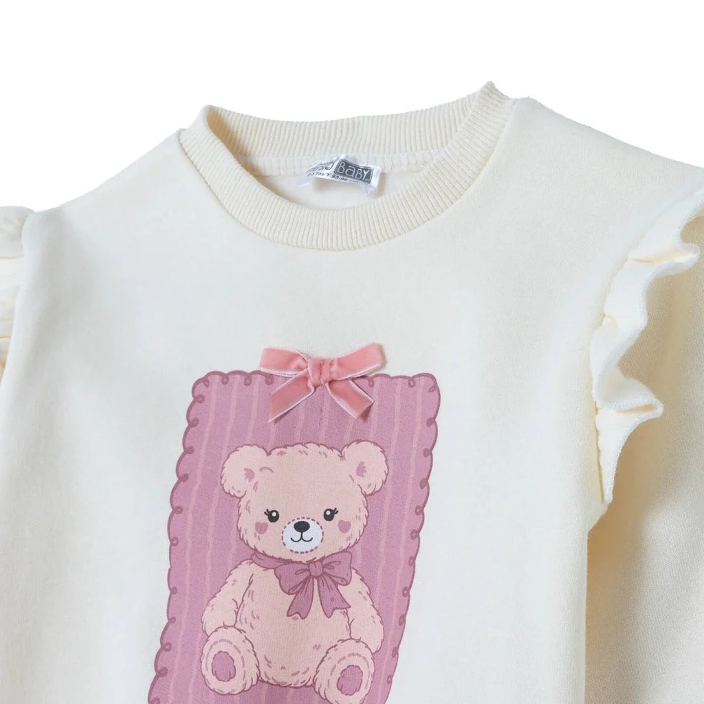 HelloBaby Bear Print Long Sleeve Top & Trousers Set (3-6 Months to 4-5 Years)