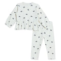 HelloBaby Bow Print Long Sleeve Ribbed Baby Top & Leggings Set (3-6 Months to 4-5 Years)