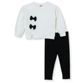 HelloBaby Bow Print Long Sleeve Baby Top & Leggings Set (3-6 Months to 4-5 Years)