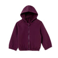 HelloBaby Thick Brushed Back Zip-Through Baby Hoodie (3-6 Months to 2-3 Years) - Damson