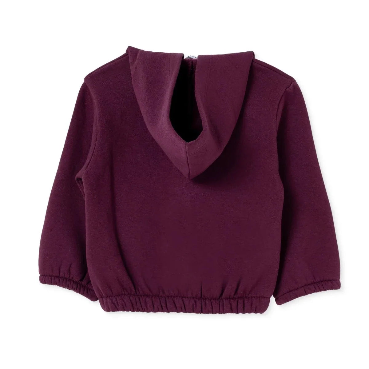 HelloBaby Thick Brushed Back Zip-Through Baby Hoodie (3-6 Months to 2-3 Years) - Damson