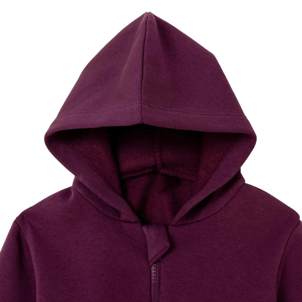 HelloBaby Thick Brushed Back Zip-Through Baby Hoodie (3-6 Months to 2-3 Years) - Damson