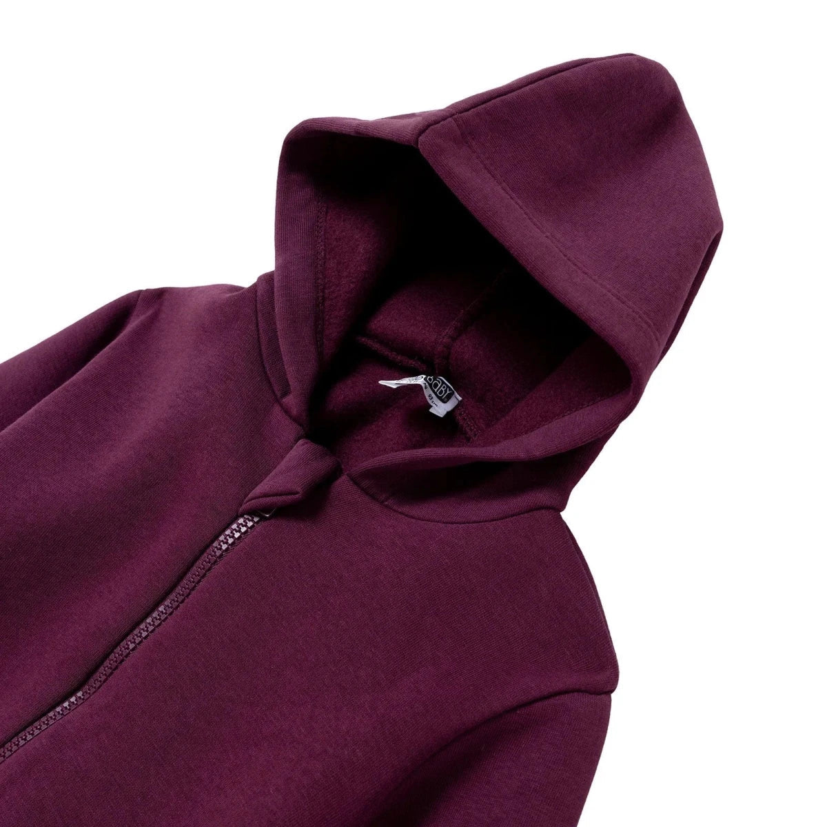 HelloBaby Thick Brushed Back Zip-Through Baby Hoodie (3-6 Months to 2-3 Years) - Damson