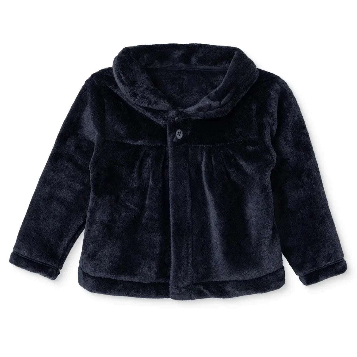 HelloBaby Buttoned Soft Fleece Baby Coat (3-6 Months to 2-3 Years) - Black