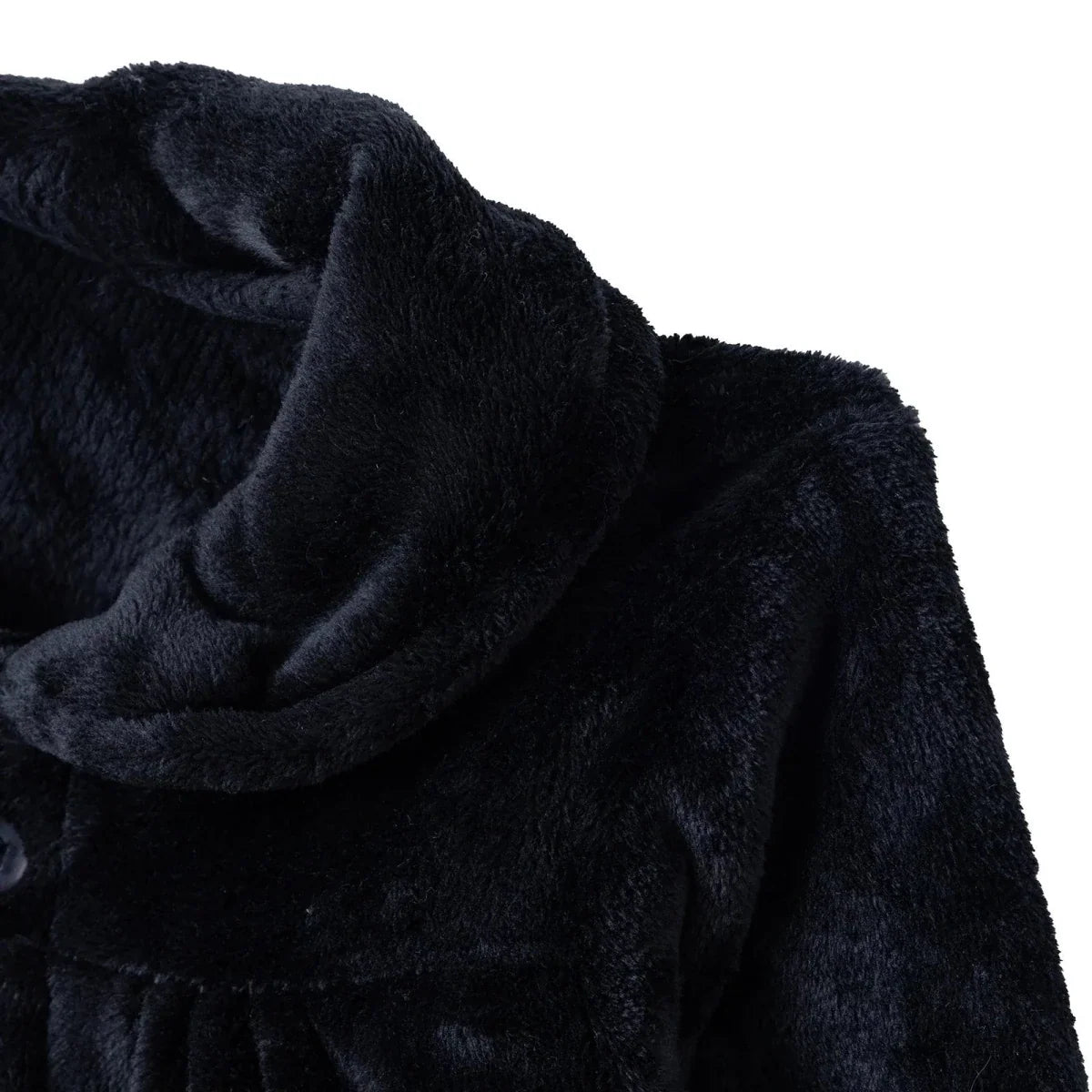 HelloBaby Buttoned Soft Fleece Baby Coat (3-6 Months to 2-3 Years) - Black