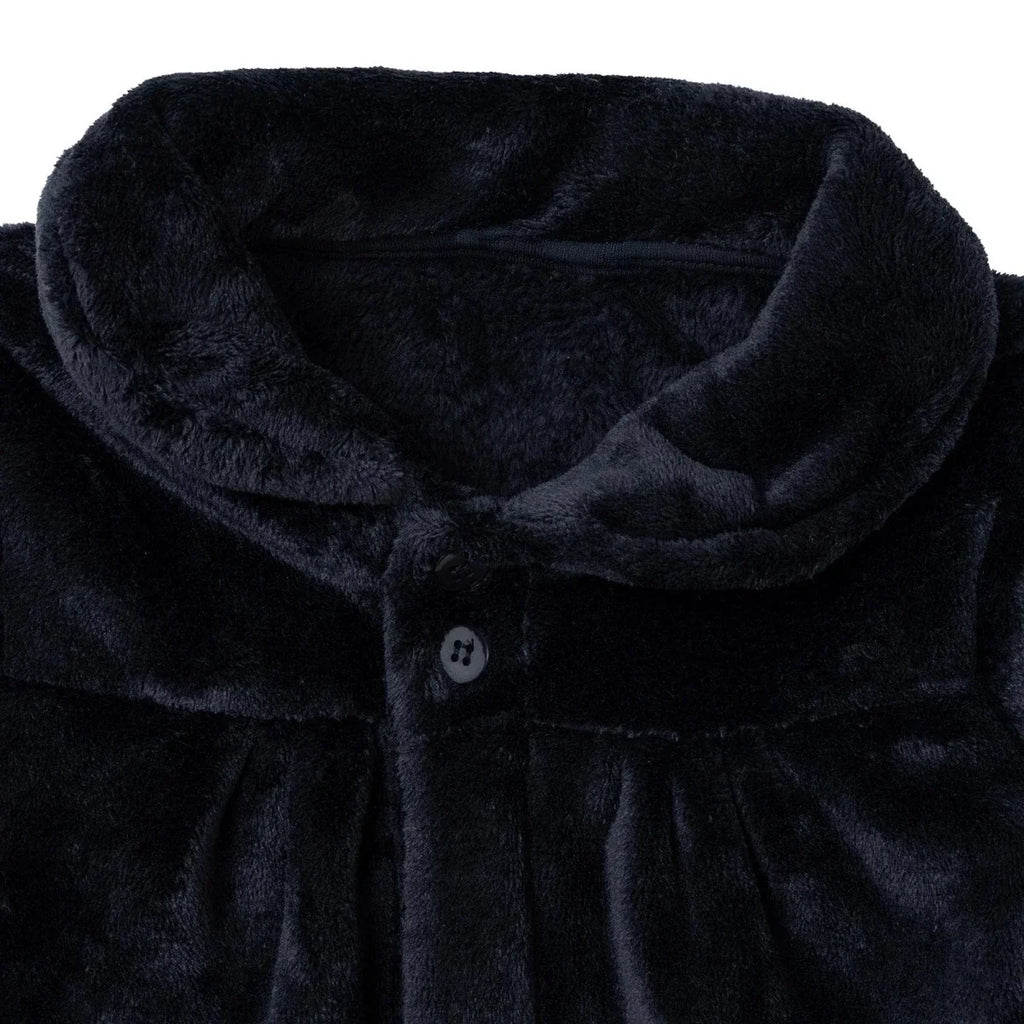 HelloBaby Buttoned Soft Fleece Baby Coat (3-6 Months to 2-3 Years) - Black