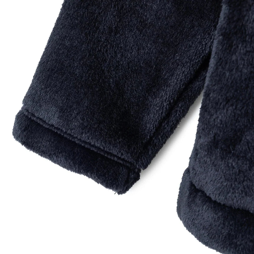 HelloBaby Buttoned Soft Fleece Baby Coat (3-6 Months to 2-3 Years) - Black