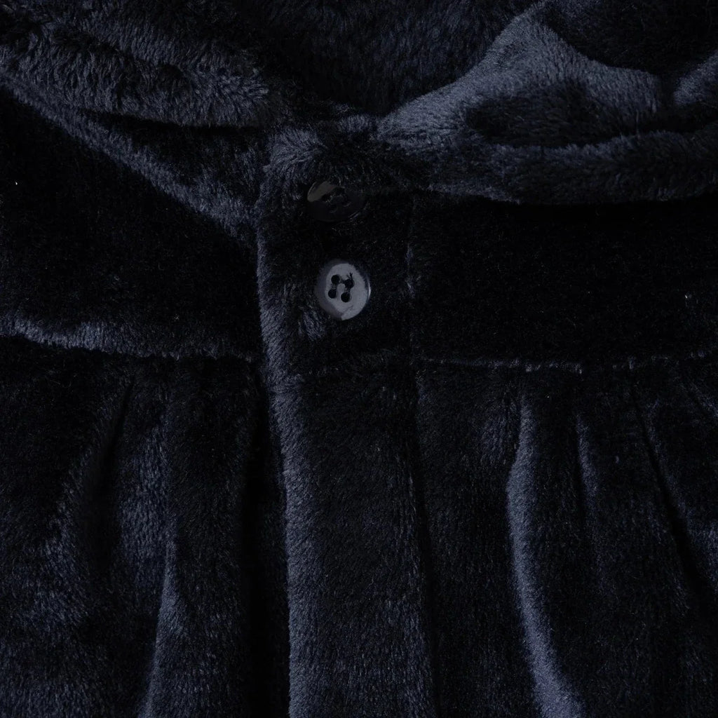 HelloBaby Buttoned Soft Fleece Baby Coat (3-6 Months to 2-3 Years) - Black