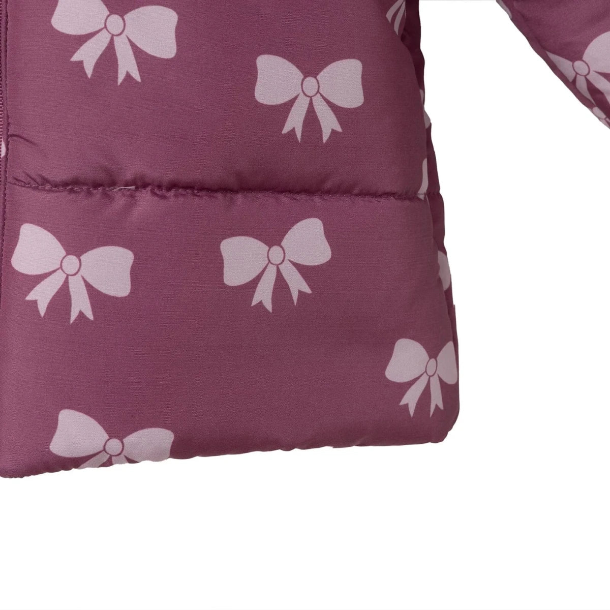 HelloBaby Hooded Bow Print Fleece Baby Jacket (9-12 Months to 4-5 Years) - Pink Printed
