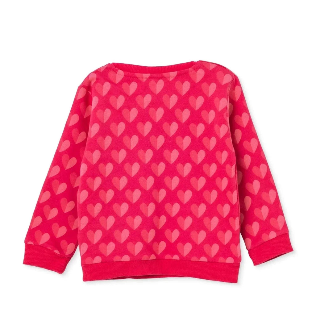 HelloBaby Heart Print Brushed Loopback Baby Sweatshirt (3-6 Months to 4-5 Years)
