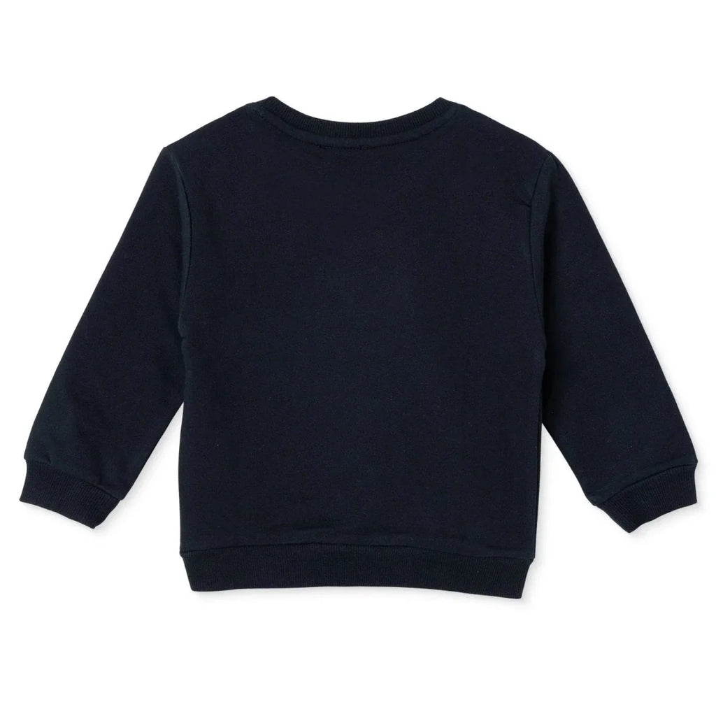 HelloBaby Bow Print Brushed Baby Sweatshirt (3-6 Months to 2-3 Years) - Black