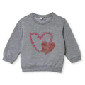 HelloBaby Heart Print Brushed Baby Sweatshirt (3-6 Months to 2-3 Years) - Grey