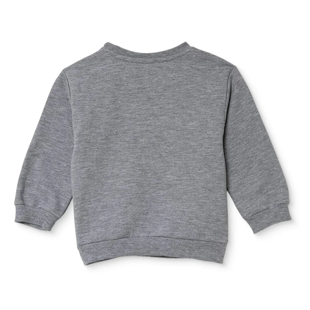 HelloBaby Heart Print Brushed Baby Sweatshirt (3-6 Months to 2-3 Years) - Grey