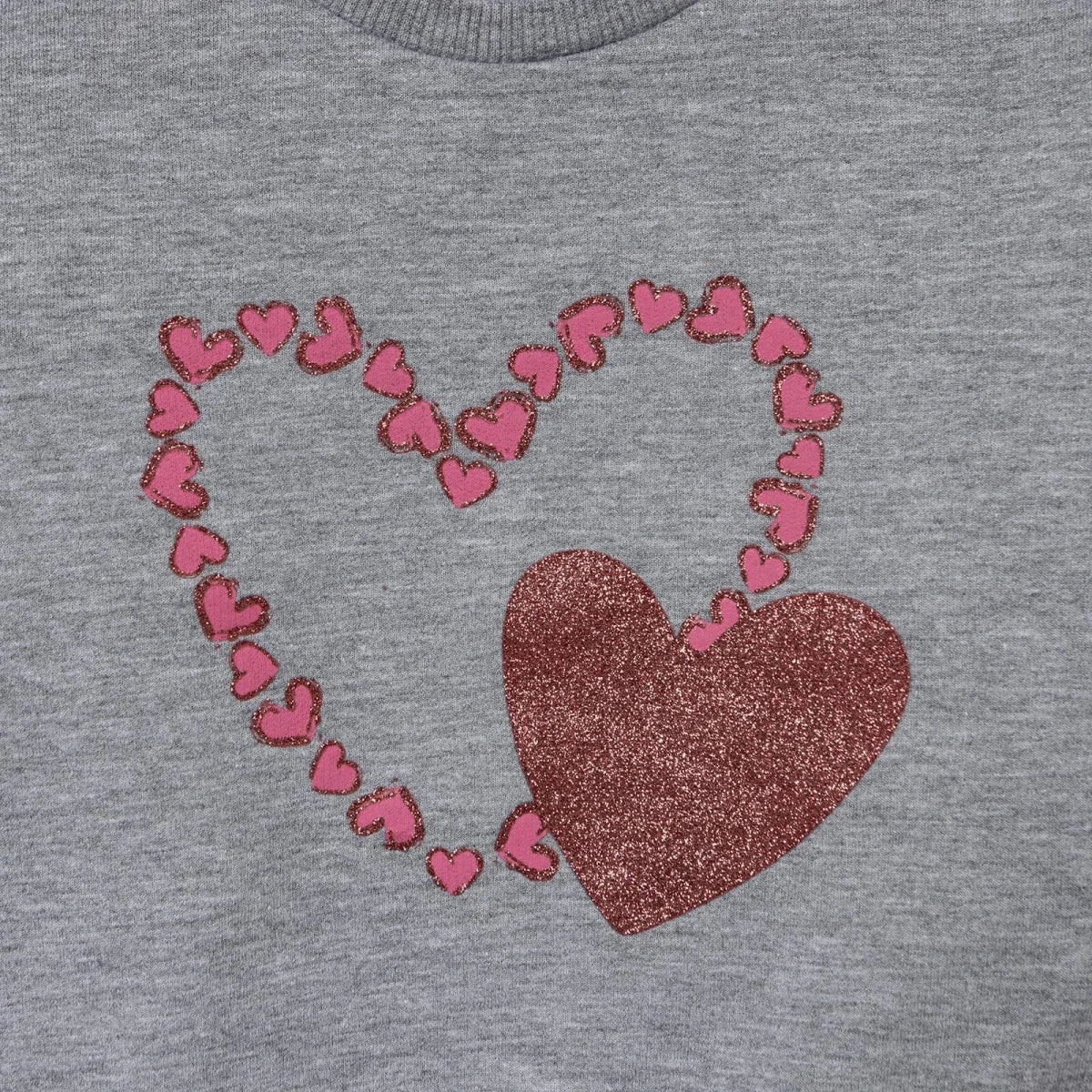 HelloBaby Heart Print Brushed Baby Sweatshirt (3-6 Months to 2-3 Years) - Grey