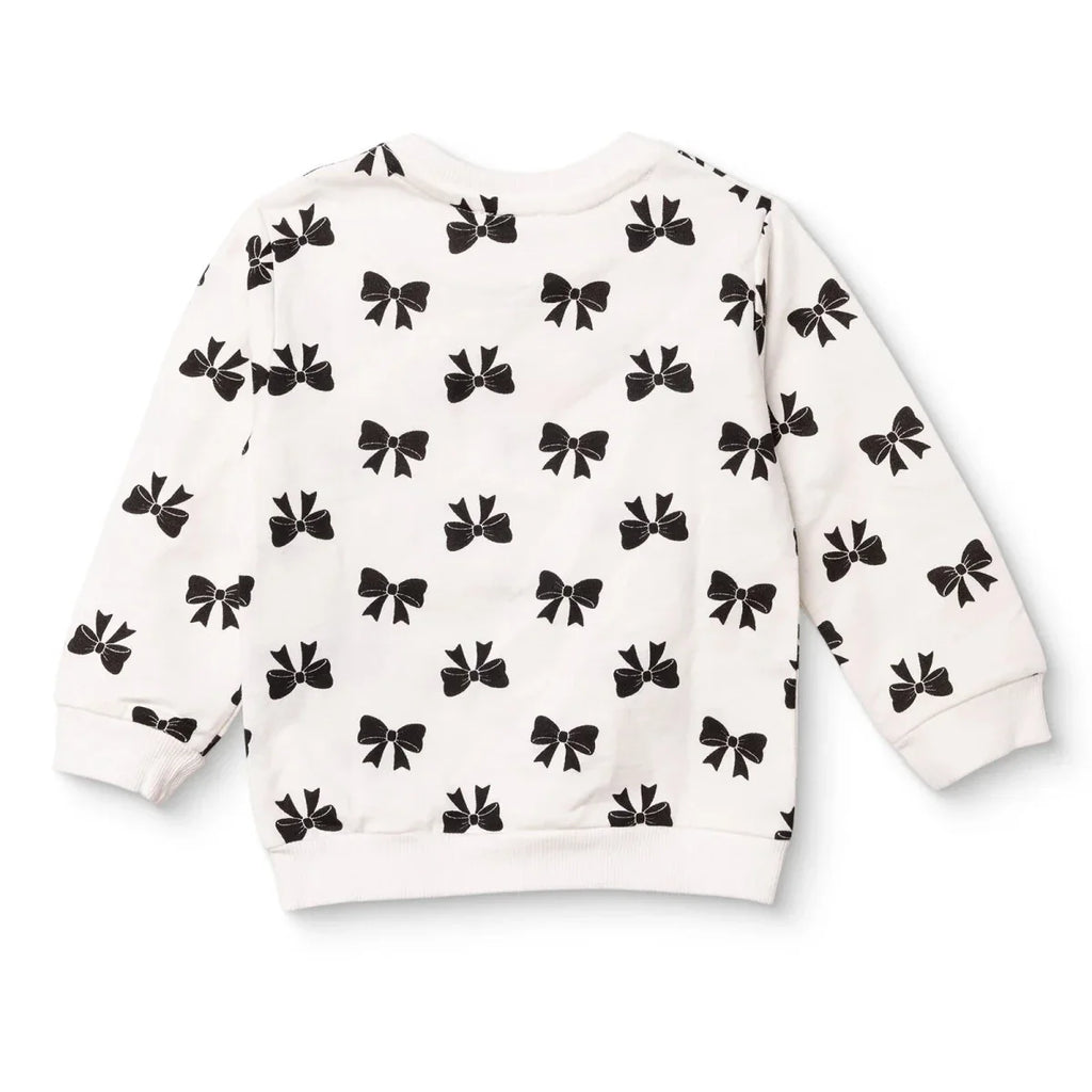 HelloBaby Bow Print Brushed Loopback Baby Sweatshirt (3-6 Months to 4-5 Years)