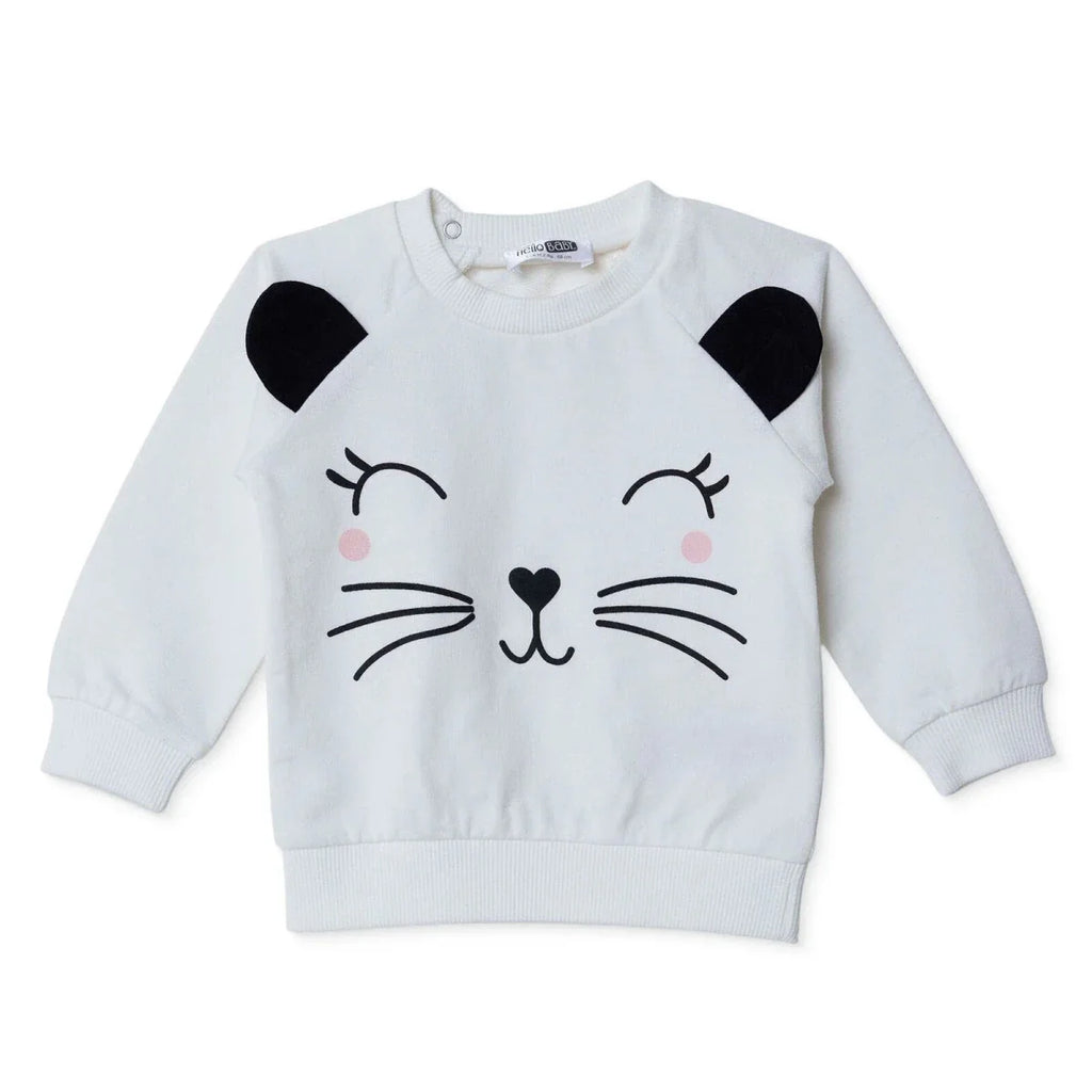 HelloBaby Animal Print Baby Sweatshirt (1-3 Months to 12 Months)