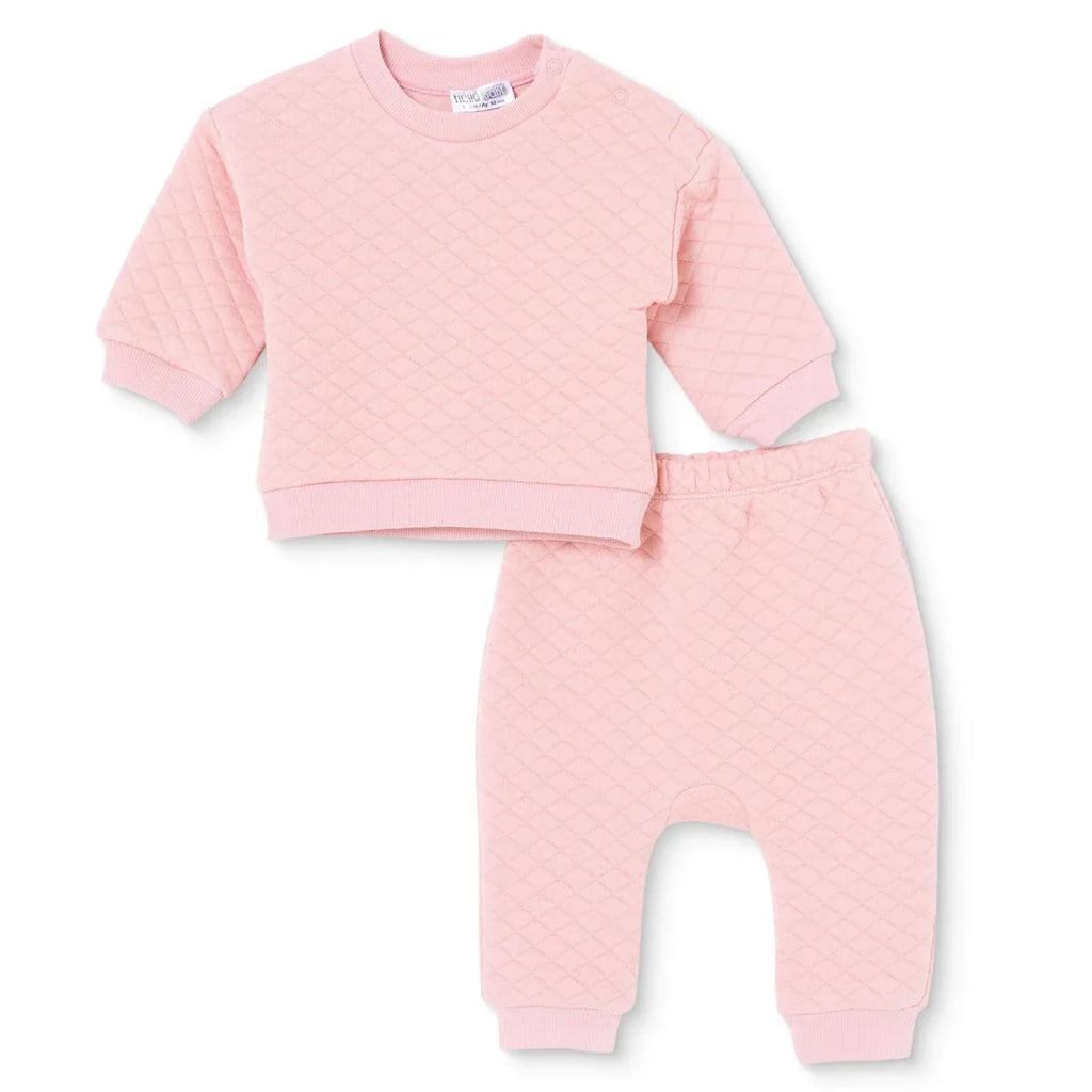 HelloBaby Quilted Baby Sweatshirt & Leggings Set (1-3 Months to 12 Months)