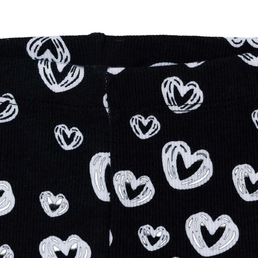 HelloBaby Heart Print Ribbed Baby Leggings (1-3 Months to 12 Months)