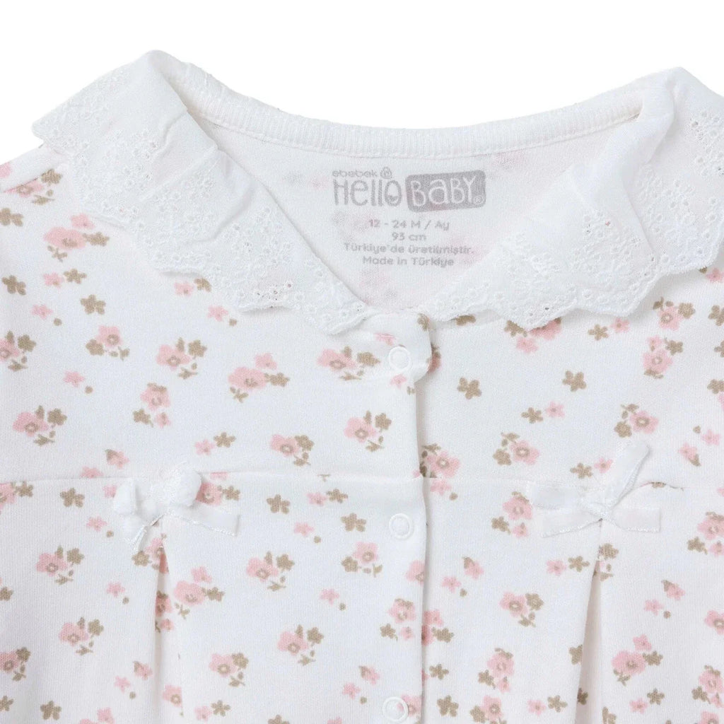 HelloBaby Floral Print Peter Pan Collar Baby Pyjama Set (3-6 Months to 2-3 Years)