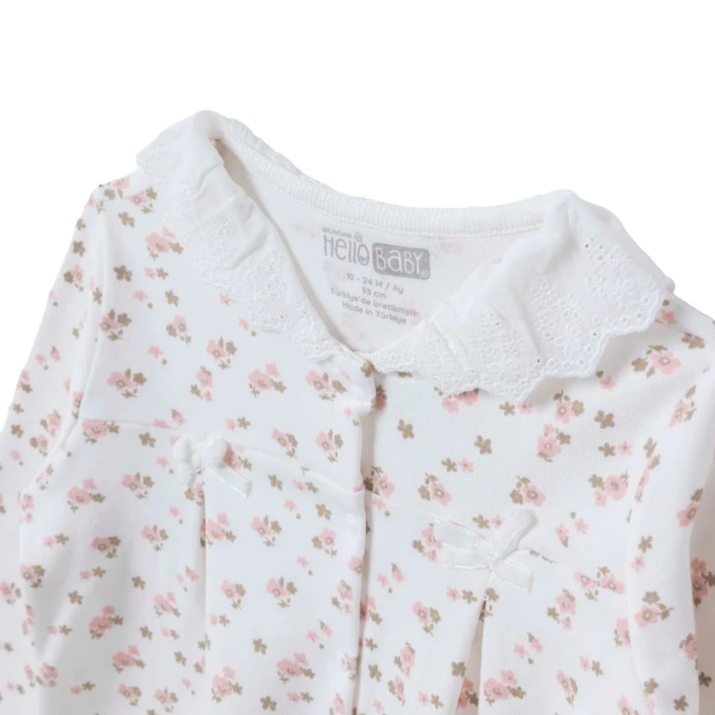 HelloBaby Floral Print Peter Pan Collar Baby Pyjama Set (3-6 Months to 2-3 Years)