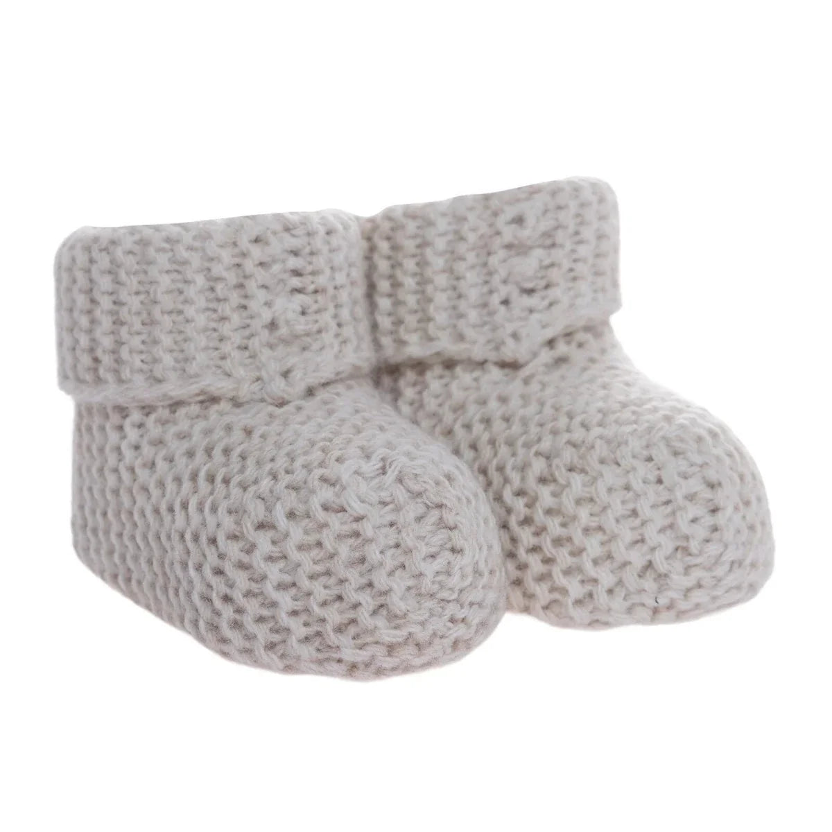 Kitti Knitted Baby Booties (One Size) - Beige