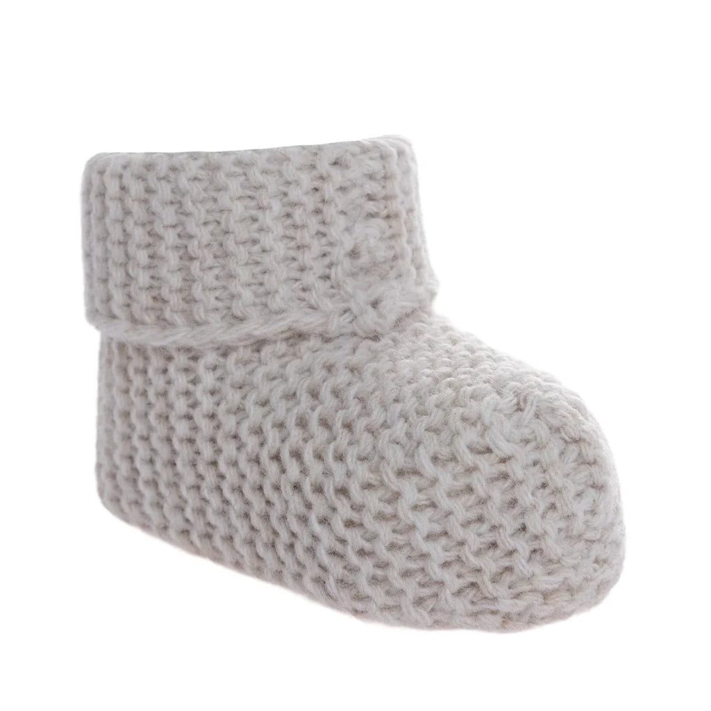 Kitti Knitted Baby Booties (One Size) - Beige