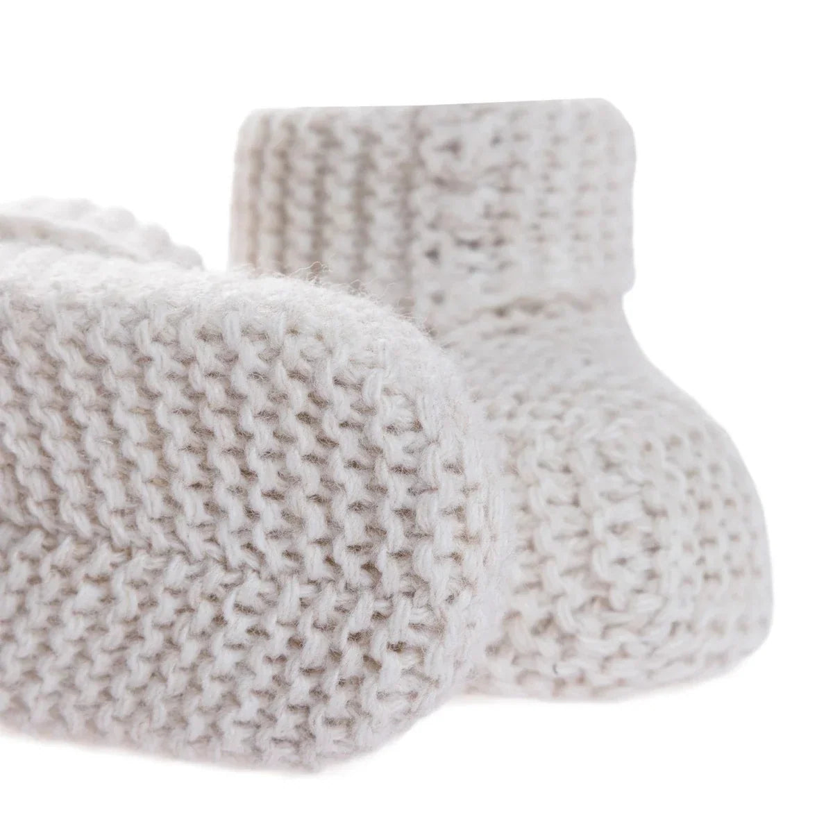 Kitti Knitted Baby Booties (One Size) - Beige