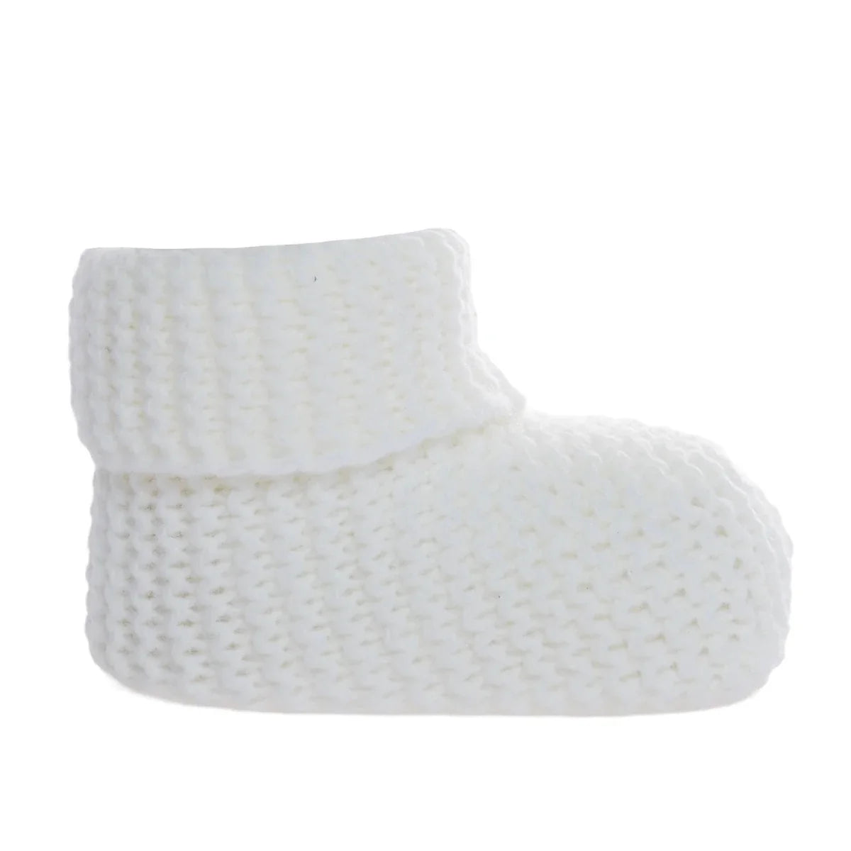Kitti Knitted Baby Booties (One Size) - Ecru