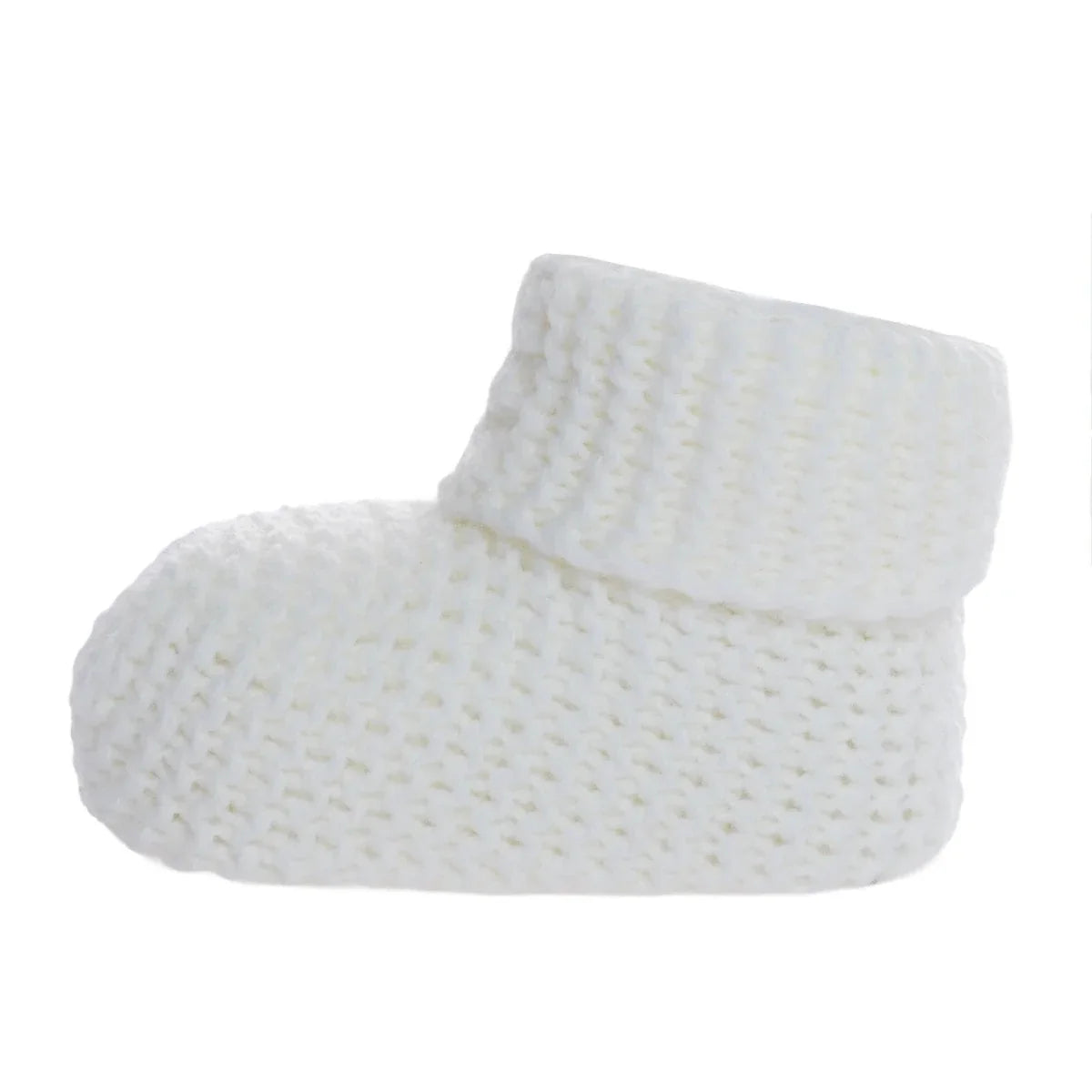 Kitti Knitted Baby Booties (One Size) - Ecru
