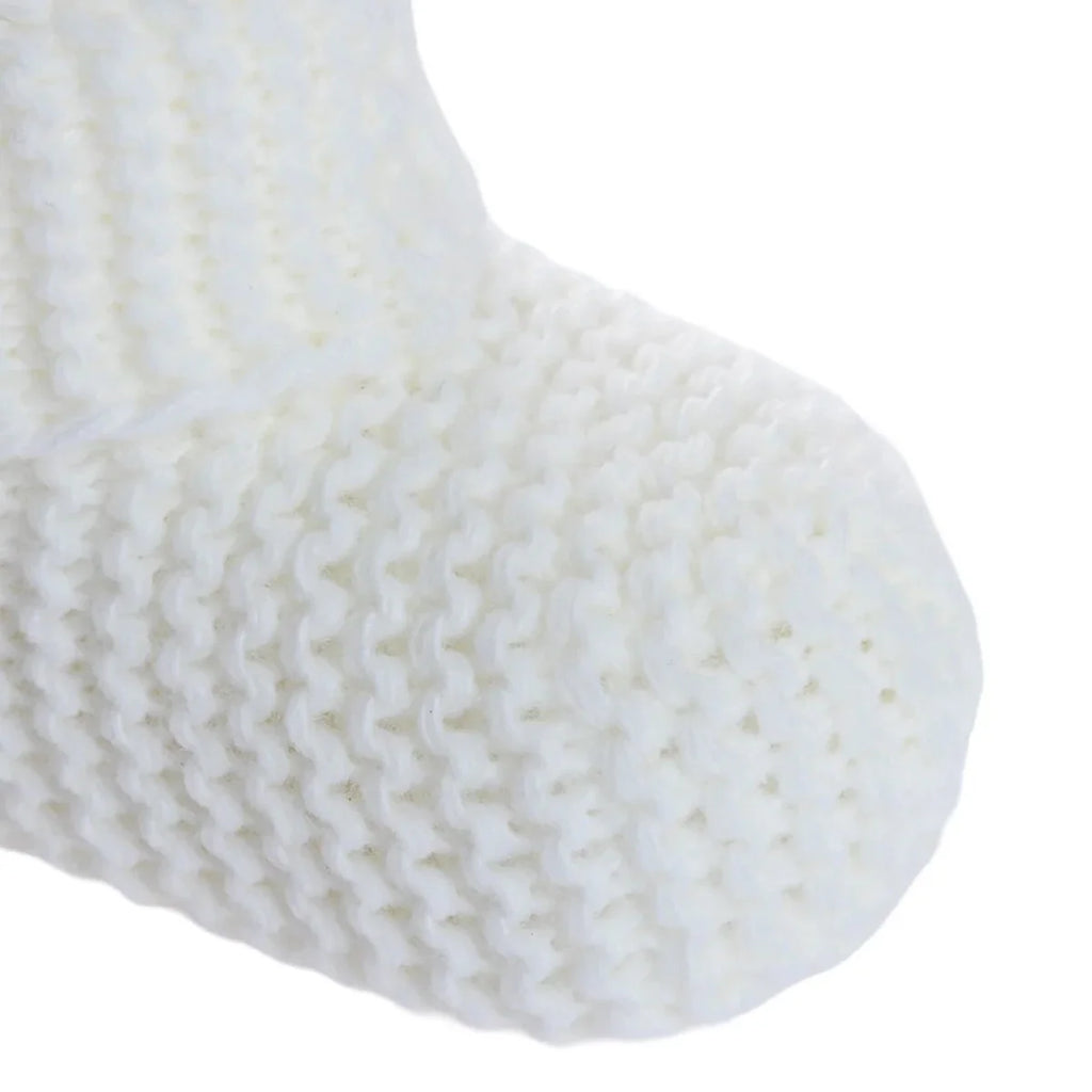 Kitti Knitted Baby Booties (One Size) - Ecru